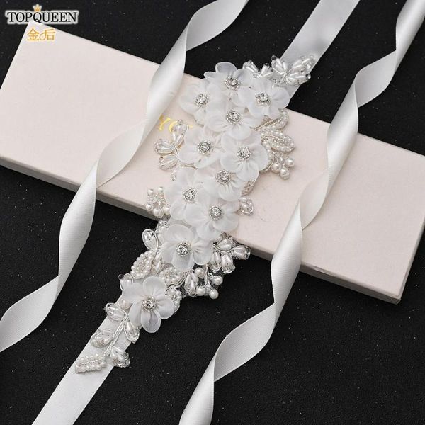 

wedding sashes ueen s355 belt with white flower bridal belts handmade beaded bridesmaid dress for maternity