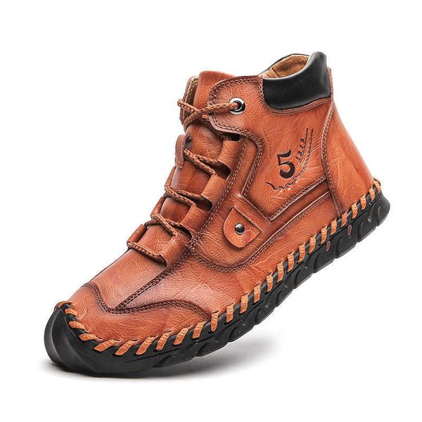 

handmade cowhide men's shoes 2021 autumn business casual low helper work clothes soft soled leather martin, Black