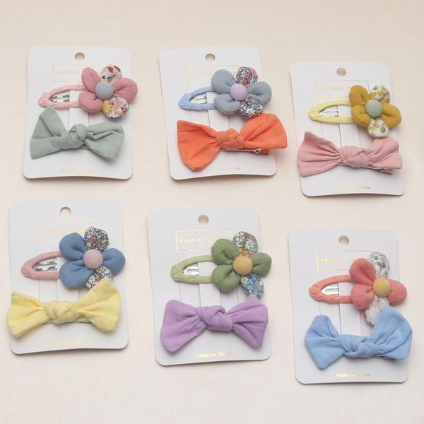 

hair accessories 2piece trendy girls clips set fashion bows hairpins children barrettes kids, Slivery;white
