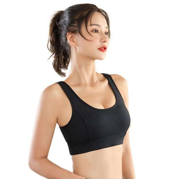

bras quick dry breathable back sport bra shockproof push up gym tank fitness high stretch workout vest, Red;black