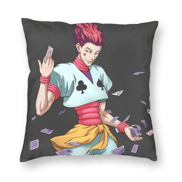 

fashion manga hxh hisoka throw pillow case home decor custom x anime cushion cover 45x45 pillowcover for sofa cushion/decorative
