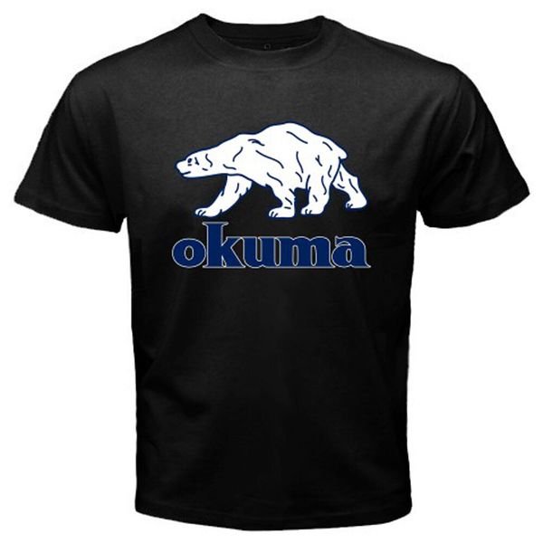 

New OKUMA Logo Pro Fishing Men's Black T-Shirt Size S M  XL 2XL 3XL, White;black