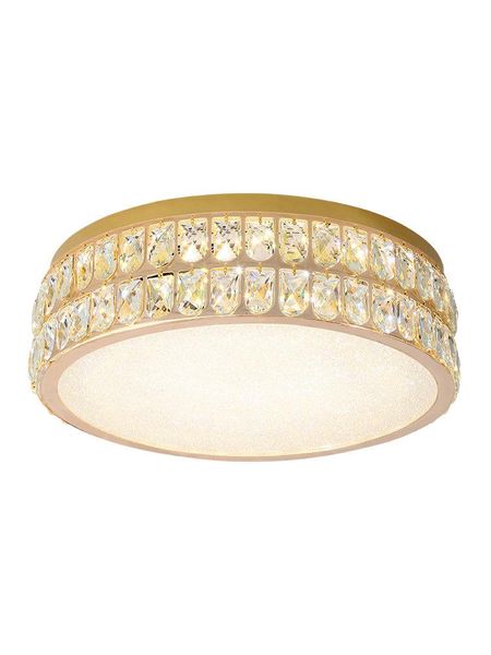 

ceiling lights light luxury crystal lamp, living room bedroom lamp led modern simple golden warm atmosphere study round