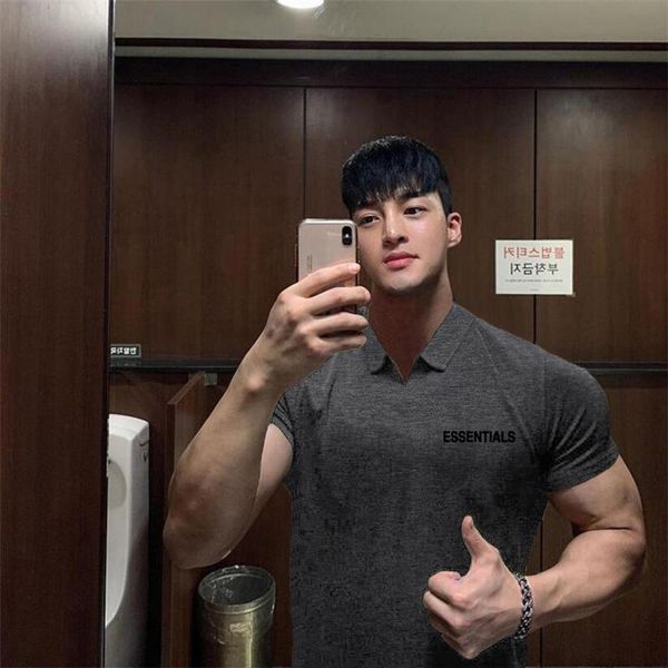 

men's polos summer v-neck short-sleeved t-shirt casual cotton half-sleeved bottoming shirt 5 colors, White;black