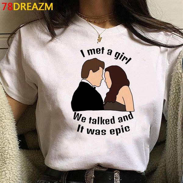 

women's t-shirt the vampire diaries clothes summer women harajuku kawaii vintage graphic tees streetwear, White