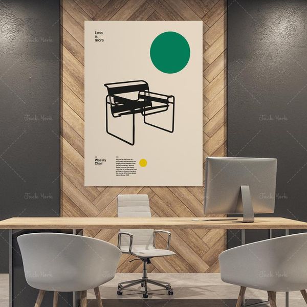

paintings poster wassily chair, marcel breuer, minimal furniture bauhaus design