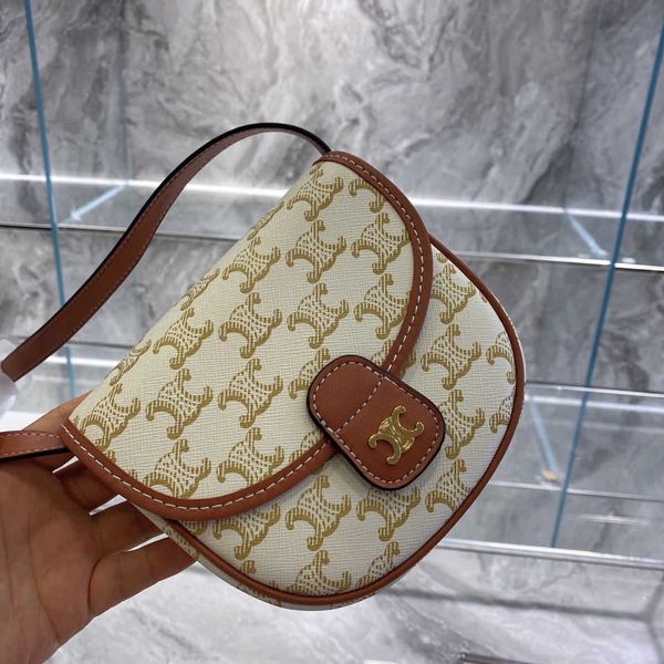 

ce handbag new line old flower white saddle trend versatile women's single shoulder bag messenger 7u1c