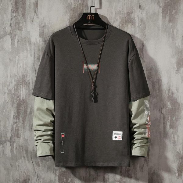 

long sleeves mens blue white black tshirts 2021 clothes man's classic t-shirt tees oversized t shirt men's t-shirts