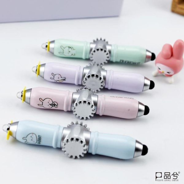 

pen function multi fingertip rotary blue ballpoint led light touch decompression