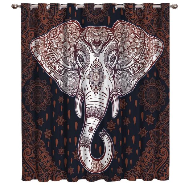 

curtain & drapes africa elephant window treatments curtains valance decor bathroom kitchen fabric kids room