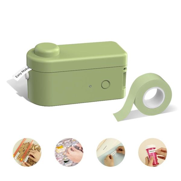 

printers portable mini pocket printer thermal label printing machine bt connection inkless diy sticker for home school travel