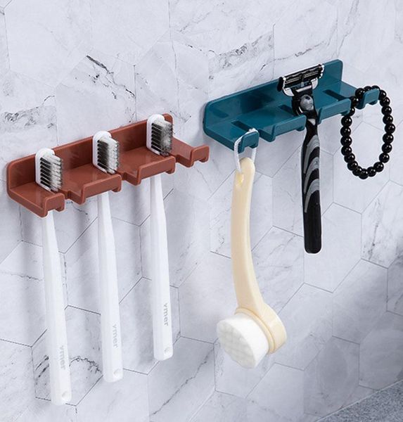 

hooks & rails punch-paste plug hook toothbrush hanging bathroom bedroom home collection wall for key holder