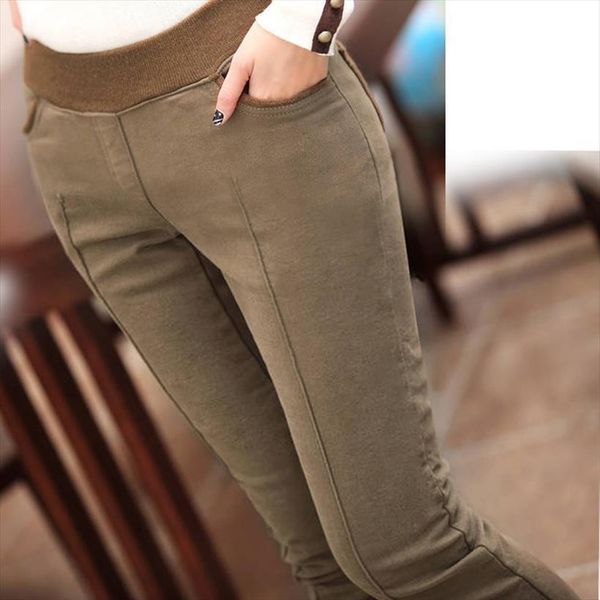 

plus size s 4xl pencil women capris high waist skinny thick velvet warm winter leggings jeggings legins feminina trousers 90h, Black;white