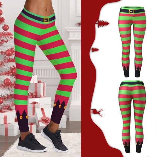 

yoga outfit women christmas printing pants high waist self-cultivation hip lifting strethcy fitness leggings skinny sport pants#35