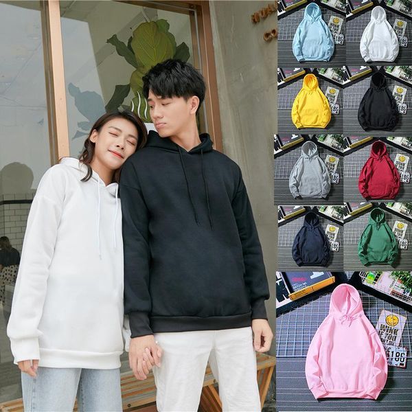 

sweaters female loose casual pullover oversize women spring autumn lus velvet hoodied solid color hoodies sweatsh, White;black