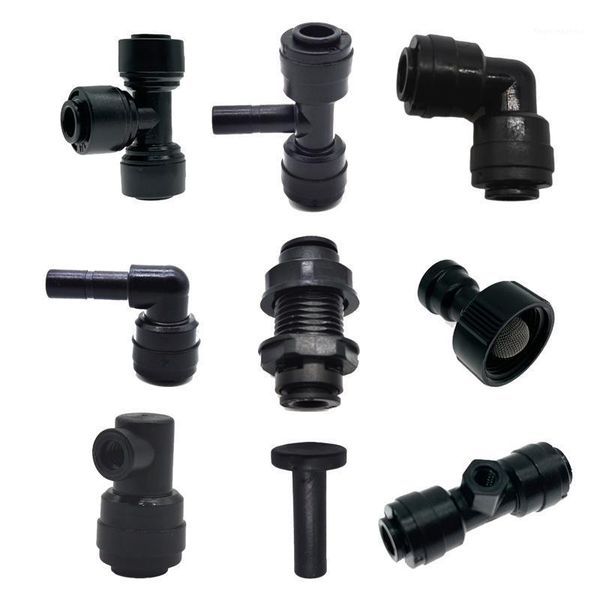 

watering equipments 1/4'' quick fittings tee l shape connectors for ro water sprayer misting irrigation system 50 pcs1