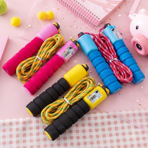 

3pcs automatic counting jump rope skipping fitness workout weight sports accessories for gym training game (random color) ropes