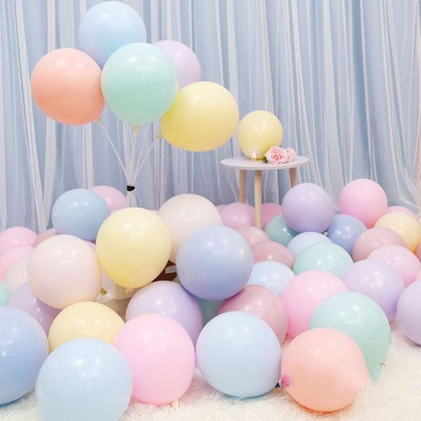 

party decoration 20pcs 10/12 inch macaron latex ballon pastel colorful candy balloons wedding birthday decor air globos
