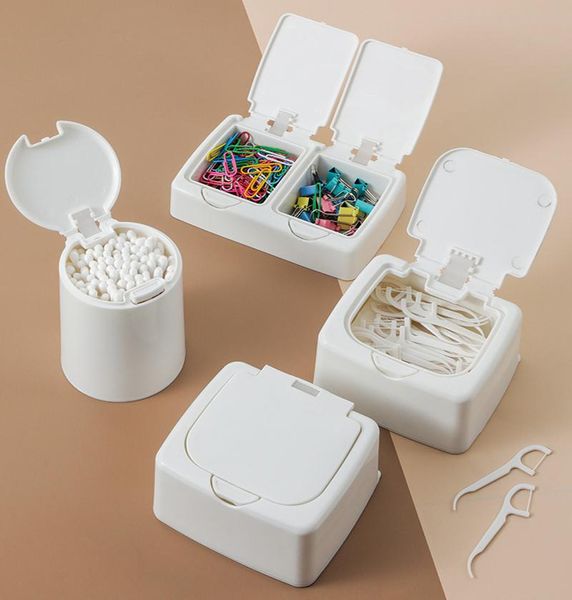 

storage boxes & bins acrylic makeup organizer cotton swabs qtip container cosmetic pad jewelry box for
