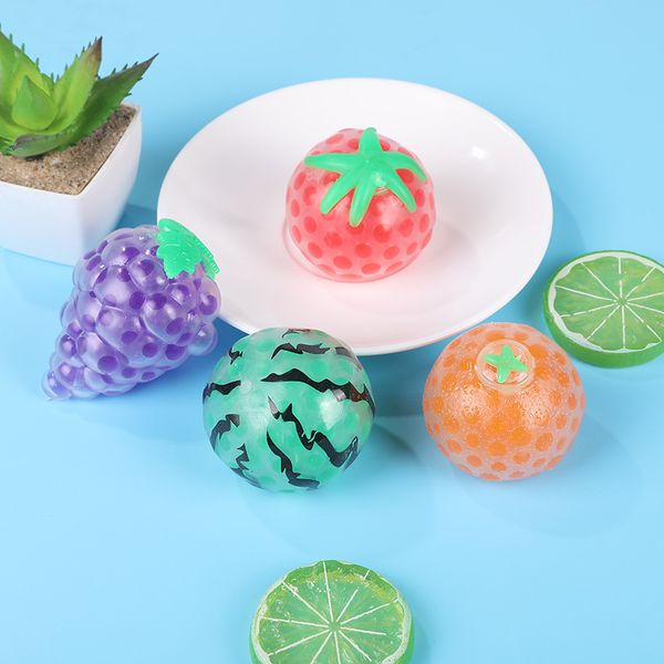 

cartoon decompression toy squish squeeze rubber stressball anxiety stress relief autism fidget jelly squishy rainbow vent ball squeezy for k