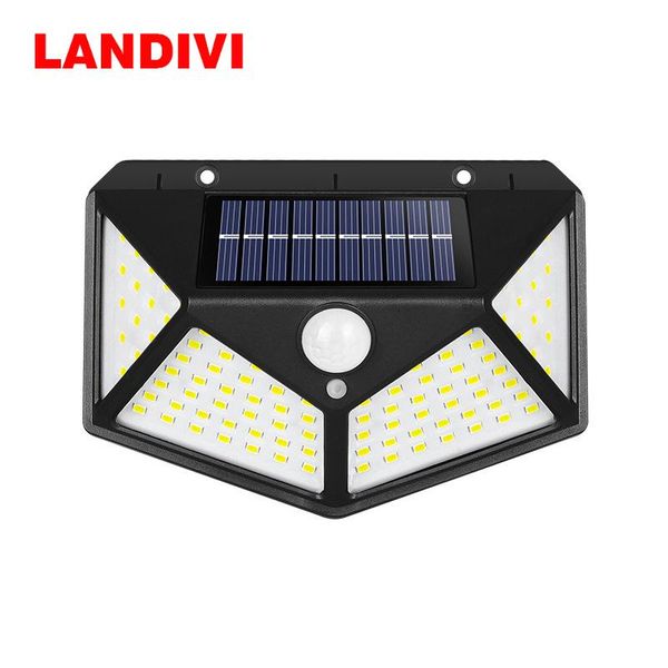 

solar lamps 1pc/2pcs outdoor motion sensor lights 100 leds waterproof wall light night for garden, patio yard, deck garage