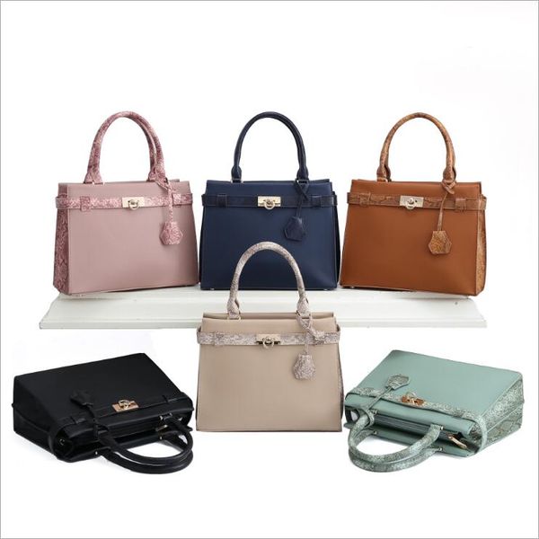 

2021 fashion new brand bag snake pattern handbag atmosphere simple all-match