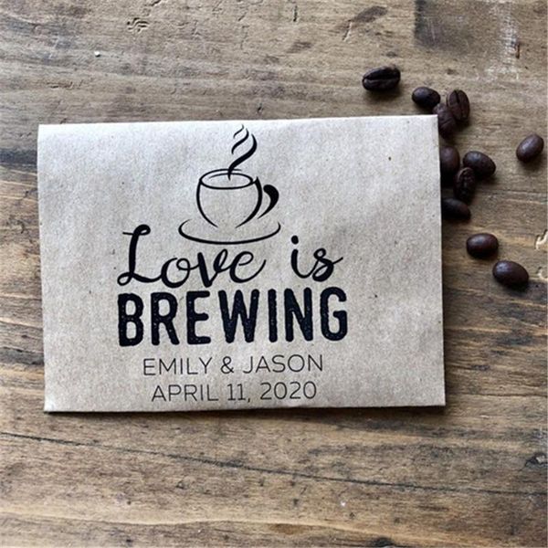 

gift wrap custom coffee favor bags- bridal shower favors- bean espresso favors - printed paper bags