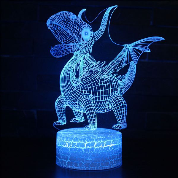 

dinosaur 3d led night light lamp 7color table lamps toys gift for kid home decoration