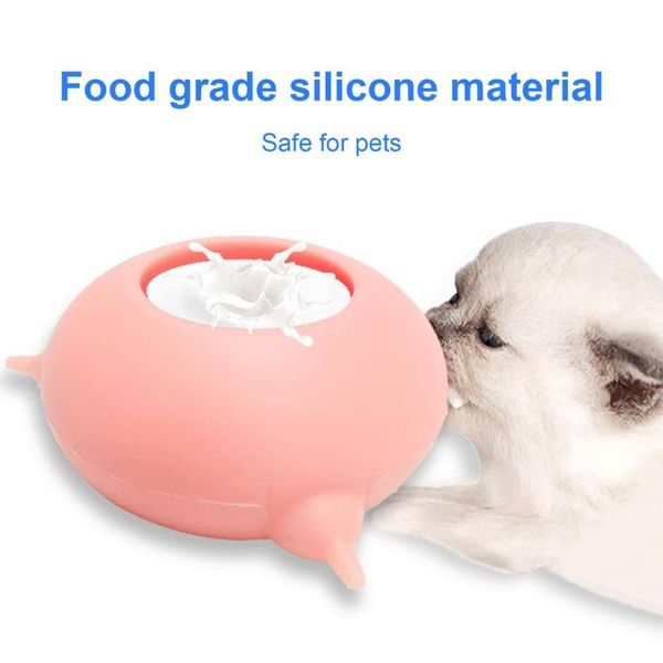 

cat bowls & feeders 200ml pet's bubble milk bowl 3 nipples for puppies/ kittens feeder dogs puppy silicone feeding station nursing bott