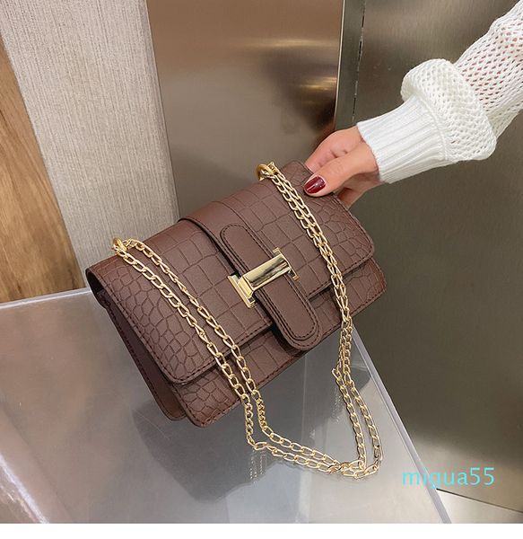 

temperament simple crocodile pattern single shoulder bag
