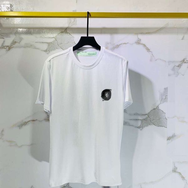 

men's sweaters summer printed lapel round neck set short sleeve t-shirt, casual fashion trend t-shirt for men size59 zoq7, White;black