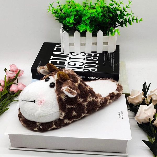 

slippers men&women cotton plush special indoor soft monkey shoes custom slipper cottoon floor lovers winter warm, Black