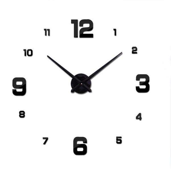 

wall clocks 2021 clock home decoration quartz 3d numbering large size silent acrylic mirror sticker