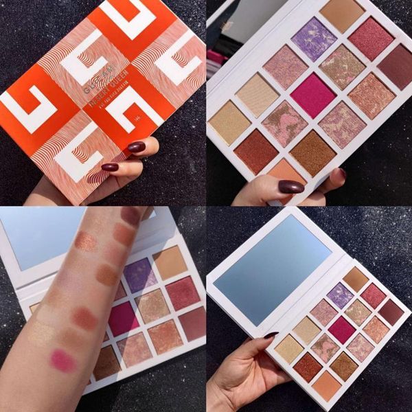 

colorful eyeshadow palette pearlescent glitter women eye shadow makeup powder long lasting pigment cosmetics tslm11