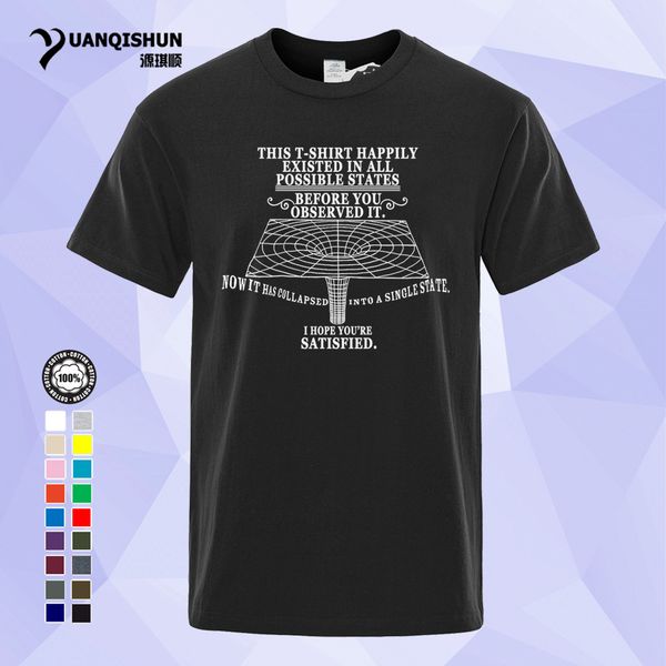 

yuanqishun novelty physics t shirt science geek nerd popular t-shirt 17 colors cotton short sleeves tee shirt 1184-v, White;black
