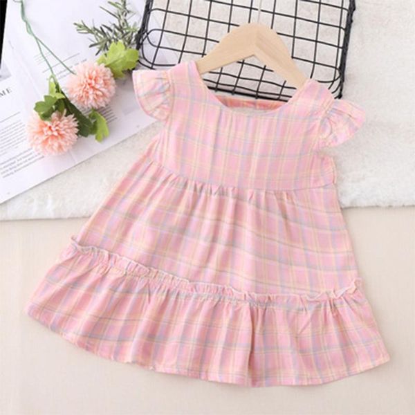 

girl's dresses 83xc toddler baby girl cotton breathable dress child princess short puff sleeve, Red;yellow