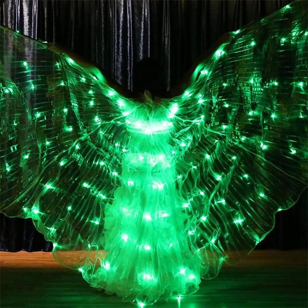 

party decoration ks59 stage performance led costumes 6 colors change colorful light cloak dj wears dance wings luminous butterfly dress clot