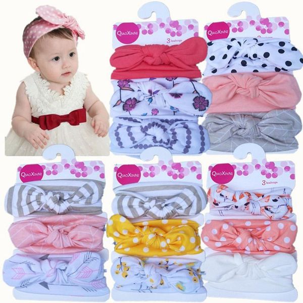 

hair accessories 3pcs girls head bands kids floral hairband for headband baby elastic bowknot set w912, Slivery;white