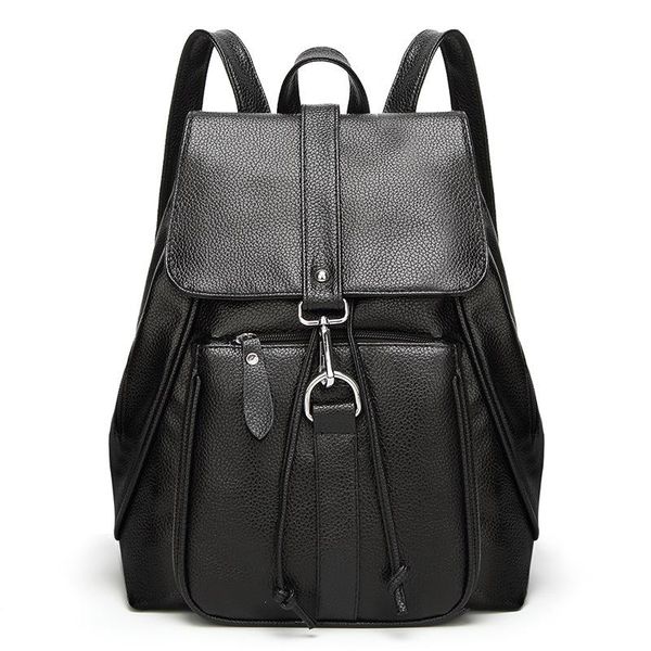 

outdoor bags highquality casual fashion female spring summer students ultra large capacity pu leather backpack anti-theft travel rucksack