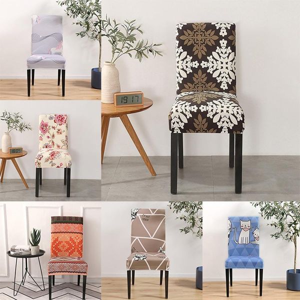 

chair covers printed cover stretch removable anti-dirty used for wedding party home kitchen dining room office living