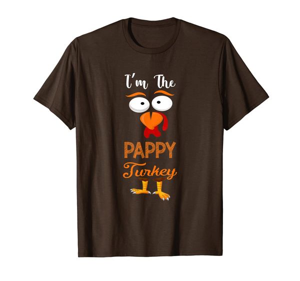 

i'm the pappy turkey thanksgiving pappy t-shirt, White;black
