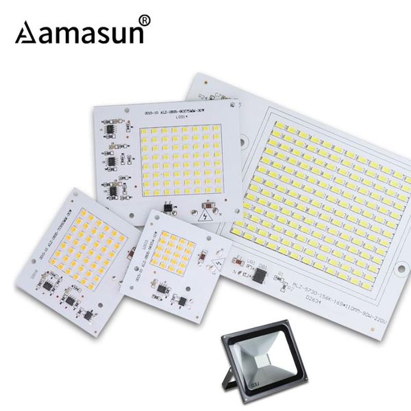 

light beads 2835/5730smd led leads chip smart ic 220-240v 10w 20w 30w 50w 90w diy for outdoor floodlight spotlight garden white warm