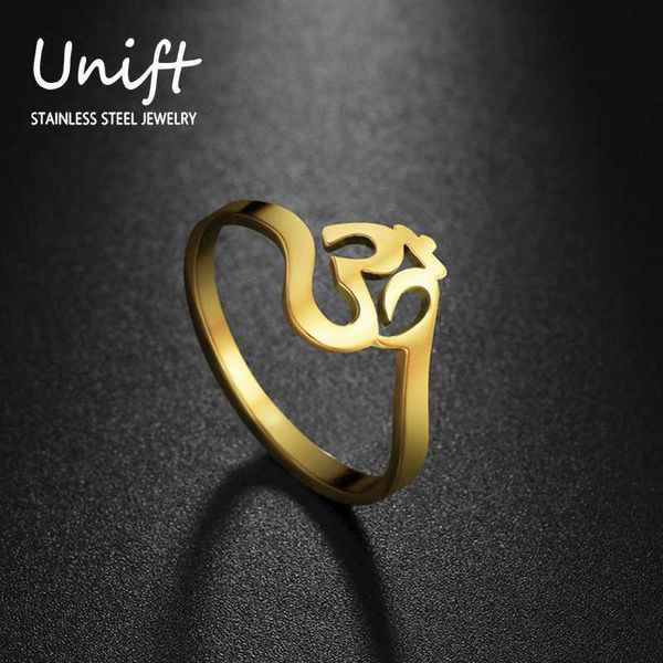 

ring unift buddhism hindu yoga om aum rings for women supernatural talisman stainless steel amulet jewelry religious meditatio gifts, Golden;silver
