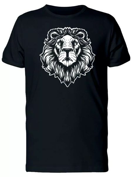 

Black And White Lion Head Men's Tee -Image by Shutterstock, White;black