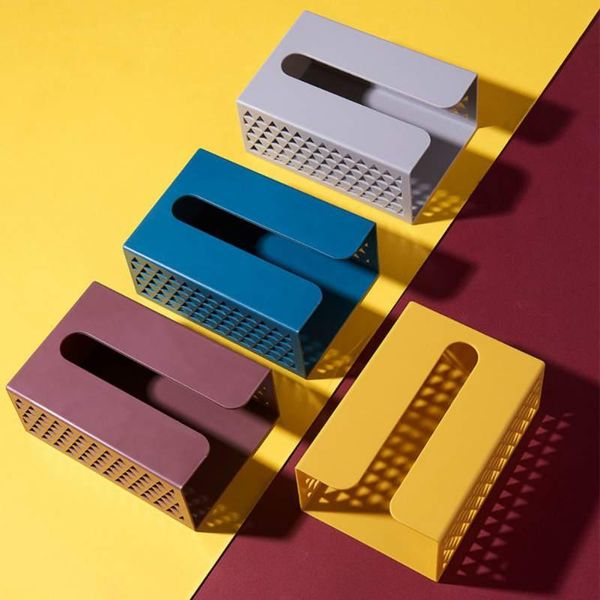 

tissue boxes & napkins diamond multifunction bin hollow out container wall hanging shelf nail-debris storage cassette
