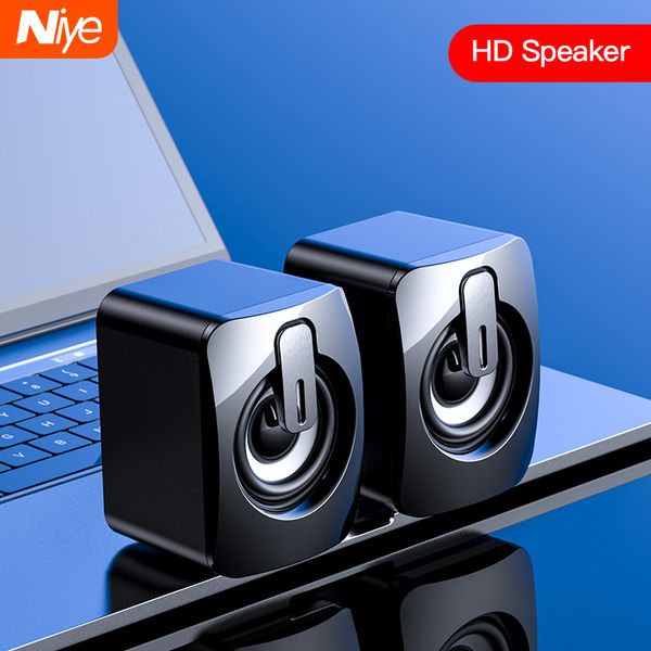 

mini computer speaker usb wired speakers 3d stereo sound surround loudspeaker for pc lapnotebook not bluetooth loudspeakers