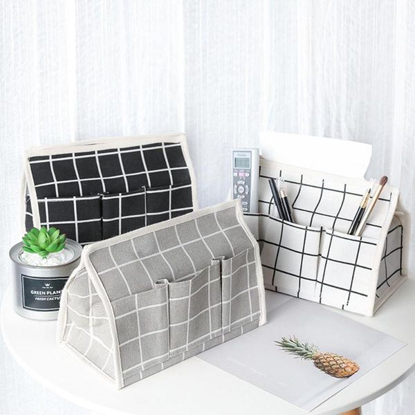 

tissue boxes cotton linen box multifunctional deskpumping napkin paper holder waterproof towel case storage bag & napkins