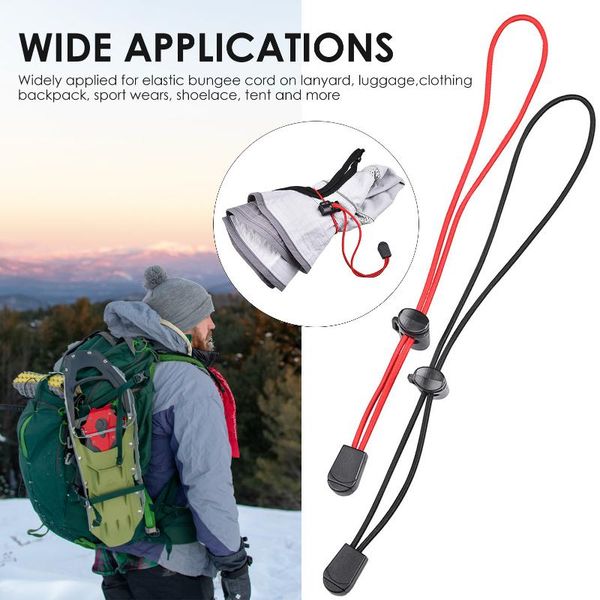 

10pcs elastic rope strong durable backpack hiking stick holder for outdoor camping hunting adjustable gadgets