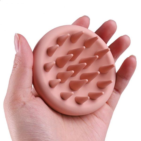 

hair brushes 1pc silicone shampoo scalp massager massage comb bath brush shower care tool, Silver