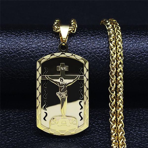 

hip hop double layer cross jesus stainless steel women/men gold color long goddess pendant necklace jewelry bijoux n6002s02 necklaces, Silver